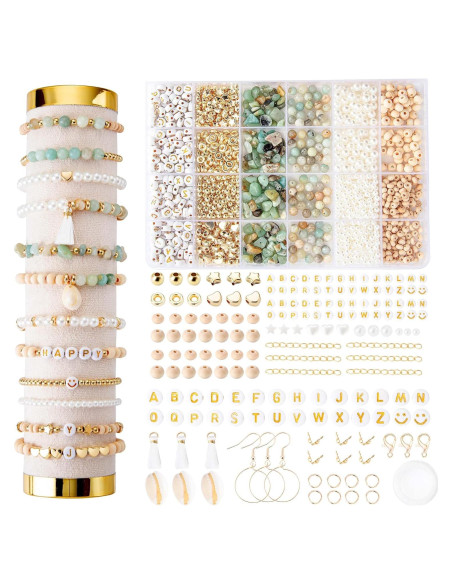 Kit de Fabricación de Joyas Xylise con Cuentas Naturales 335 Piezas Kit de Fabricación de Joyas Xylise con Cuentas Naturales 335 Piezas