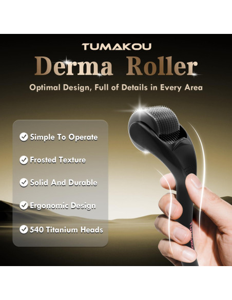 Derma Roller TUMAKOU 0.25mm Rodillo Microneedle para Piel Derma Roller TUMAKOU 0.25mm Rodillo Microneedle para Piel
