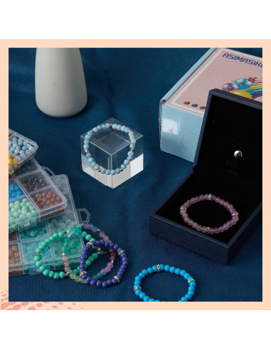 Kit de cuentas de vidrio ASIMASIKE - 3000 piezas 6mm multicolor