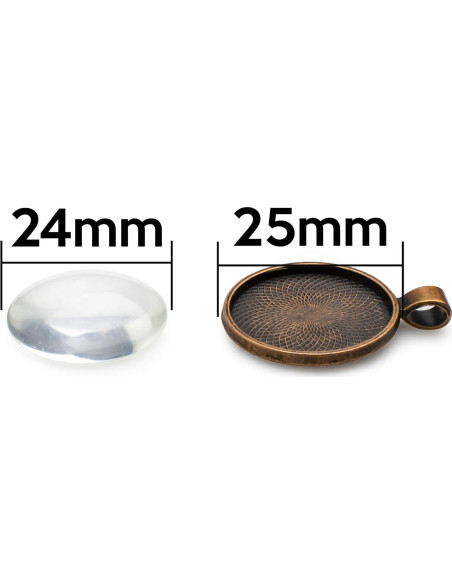 Kit de Joyería Bastex 40 Piezas con Bandejas y Cúpulas 25mm Kit de Joyería Bastex 40 Piezas con Bandejas y Cúpulas 25mm