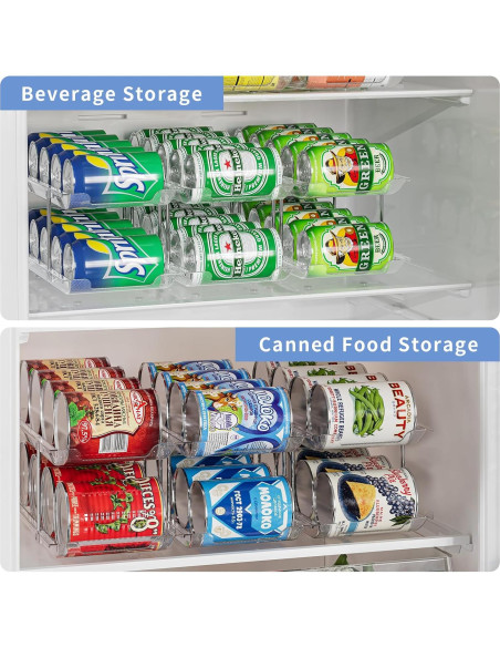 Organizador de Latas 3 Niveles Jsyrjing Transparente 36 Latas Organizador de Latas 3 Niveles Jsyrjing Transparente 36 Latas