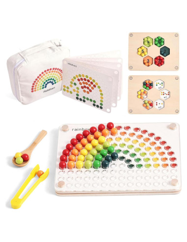 Juego de Cuentas de Madera ibwaae para Niños 3+ Años