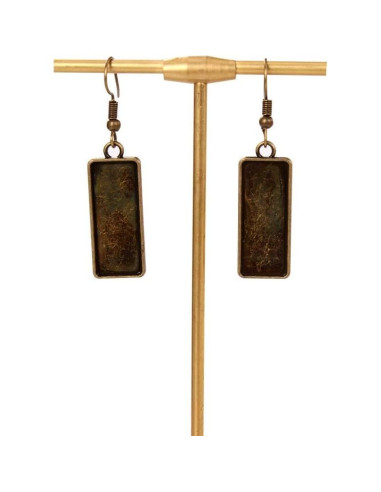 Base de Pendientes Rectangulares 10x25mm Bronce SHUNAE 20pcs