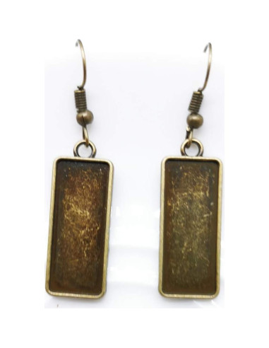 Base de Pendientes Rectangulares 10x25mm Bronce SHUNAE 20pcs
