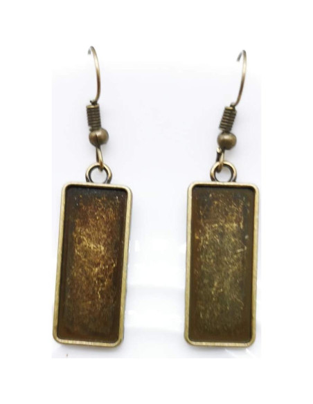 Base de Pendientes Rectangulares 10x25mm Bronce SHUNAE 20pcs Base de Pendientes Rectangulares 10x25mm Bronce SHUNAE 20pcs