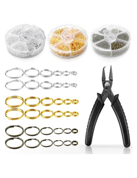 Kit de Anillos Abiertos FSWCCK 2070 Piezas 4mm a 12mm Kit de Anillos Abiertos FSWCCK 2070 Piezas 4mm a 12mm