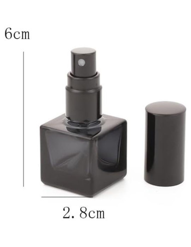 5 Botellas Atomizadoras de Perfume Gyaxiang 8ml Vidrio Negro