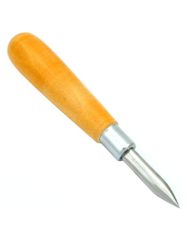 Pulidor de Joyería Ovalado con Mango de Madera 42mm