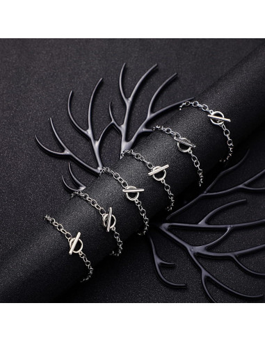 Cadenas de Pulsera Hicarer 45 Piezas Acero Inoxidable Plata