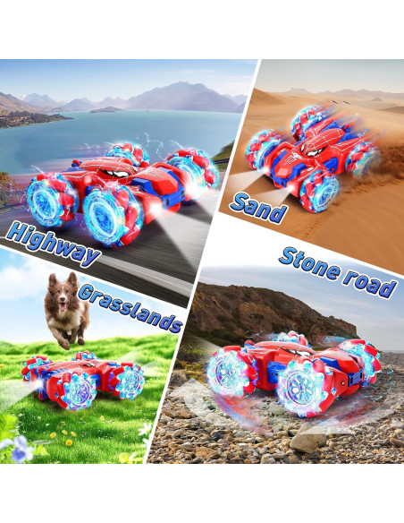 Coche RC Acrobático AOONTYEN Spider 4WD Doble Lado Luz Coche RC Acrobático AOONTYEN Spider 4WD Doble Lado Luz