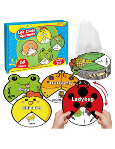 Kit de Juguetes del Ciclo de Vida Montessori - 14 Tarjetas