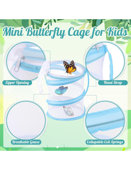Kit de Exploración al Aire Libre VercanMonth - 4 Jaulas de Mariposas con Lupa y Pinzas Kit de Exploración al Aire Libre VercanMonth - 4 Jaulas de Mariposas con Lupa y Pinzas