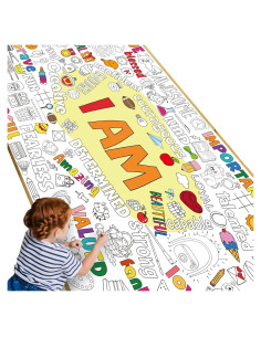 Póster Gigante para Colorear Naozinebi 132x87 cm Afirmaciones