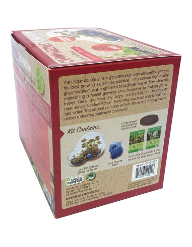 Kit de Terrario de Vidrio para Cultivar Atrapamoscas y Sundew