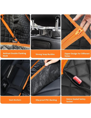 Funda de Asiento para Perros Qbellpet 5 en 1 Impermeable 135x150cm