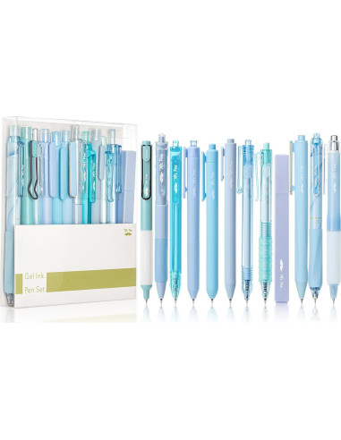 Juego de bolígrafos de gel Mr. Pen 12 unidades azul pastel