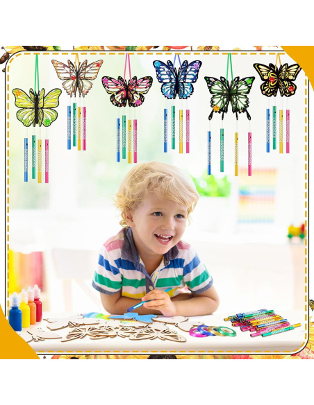 Kit de Campanas de Viento DIY GlikCeil - 128 Piezas Mariposa Kit de Campanas de Viento DIY GlikCeil - 128 Piezas Mariposa
