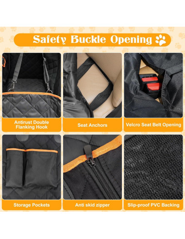 Funda de Asiento para Perro SILIVN X-Large Impermeable 4-en-1