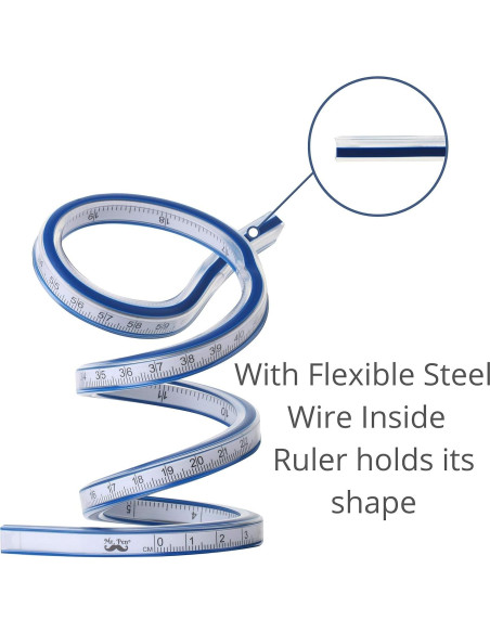 Regla Curva Flexible 60 cm Mr. Pen para Dibujo y Costura Regla Curva Flexible 60 cm Mr. Pen para Dibujo y Costura
