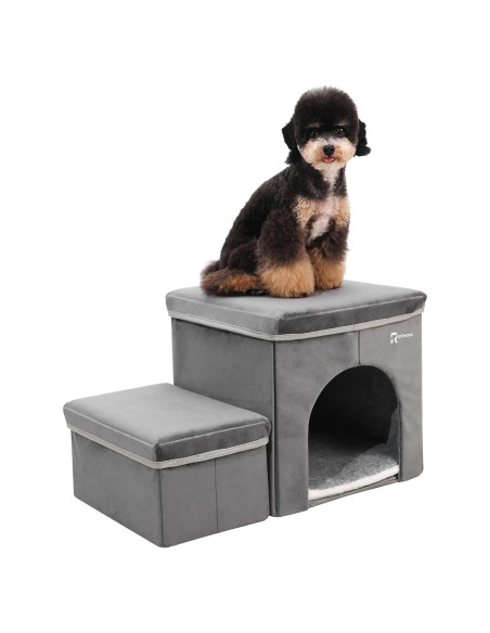 Escalera Plegable para Mascotas RYpetmia 2 Niveles Antideslizante Escalera Plegable para Mascotas RYpetmia 2 Niveles Antideslizante