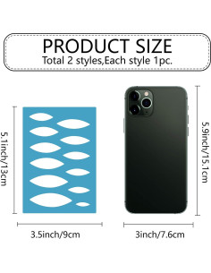 Plantillas de Joyería GORGECRAFT 2 Pcs Ojo de Caballo 12.95x8.89cm 2