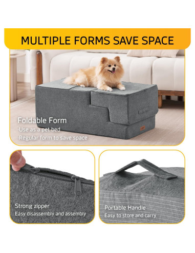 Escaleras para Perros ABCPET 4 Pasos Extra Anchas Antideslizantes