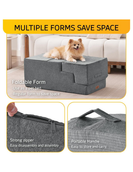 Escaleras para Perros ABCPET 4 Pasos Extra Anchas Antideslizantes Escaleras para Perros ABCPET 4 Pasos Extra Anchas Antideslizantes