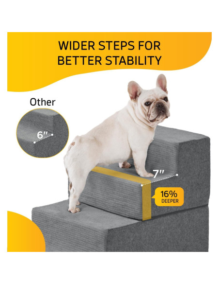 Escaleras para Perros ABCPET 4 Pasos Extra Anchas Antideslizantes Escaleras para Perros ABCPET 4 Pasos Extra Anchas Antideslizantes
