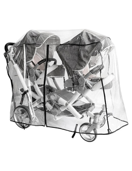 Cubierta de Lluvia Universal para Cochecito Doble A02-BIG Cubierta de Lluvia Universal para Cochecito Doble A02-BIG