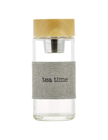 Botella de Agua de Vidrio SIPS con Infusor de Té 355 ml Botella de Agua de Vidrio SIPS con Infusor de Té 355 ml