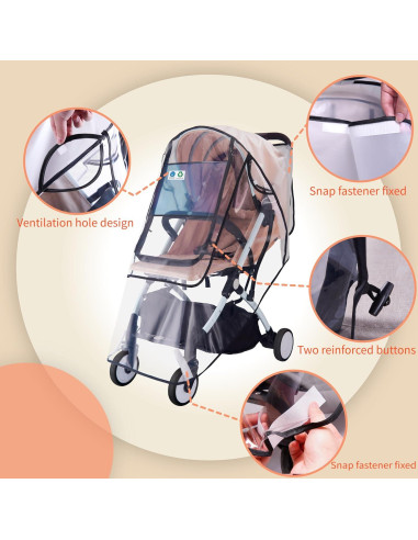Cubierta de Lluvia Universal Bemece para Cochecito Bebé - Impermeable