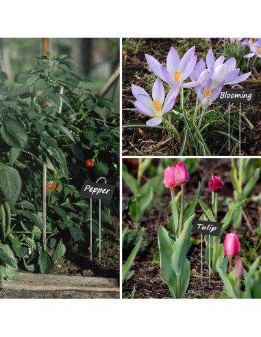 30 Etiquetas de Plantas de Metal GHAMYEE 28cm Impermeables