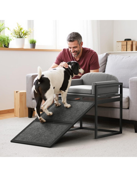 Escalera para Mascotas Clioran Gris 48x31 cm Antideslizante Escalera para Mascotas Clioran Gris 48x31 cm Antideslizante