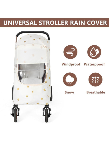 Cubierta de lluvia para cochecito de bebé Ecológica 42x76.8cm Cubierta de lluvia para cochecito de bebé Ecológica 42x76.8cm