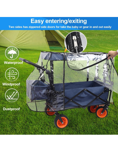 Cubierta de Lluvia Plegable Bessny para Carro - Impermeable y Resistente