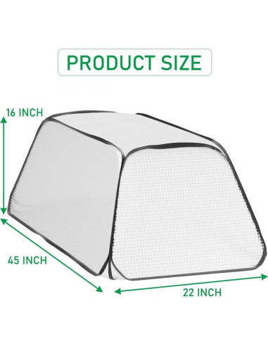 Cubierta de Plantas Hkvoxim 114.3x54.9x40.6 cm PVC