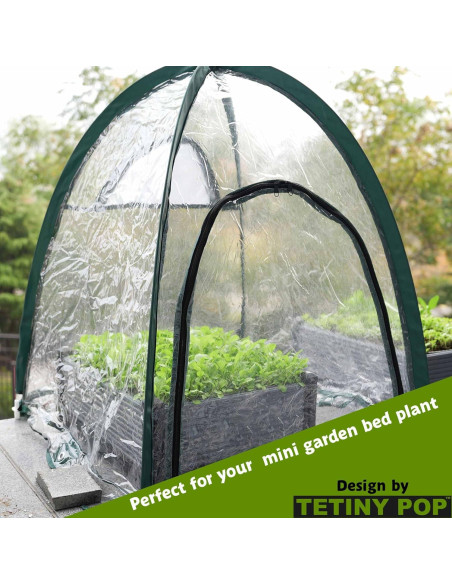 Paquete de 2 Mini Invernaderos TETINY POP 71x71x81 cm PVC Paquete de 2 Mini Invernaderos TETINY POP 71x71x81 cm PVC