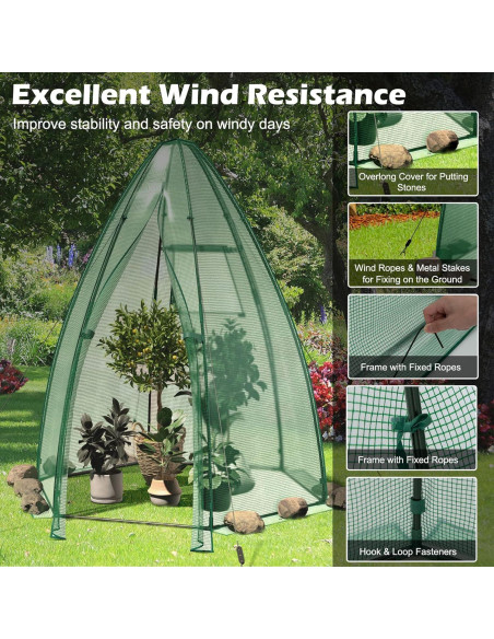 Invernadero Mini Portátil S AFSTAR 160x160x183 cm PE Resistente Invernadero Mini Portátil S AFSTAR 160x160x183 cm PE Resistente