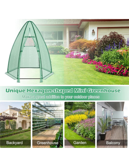 Invernadero Mini Portátil S AFSTAR 160x160x183 cm PE Resistente Invernadero Mini Portátil S AFSTAR 160x160x183 cm PE Resistente