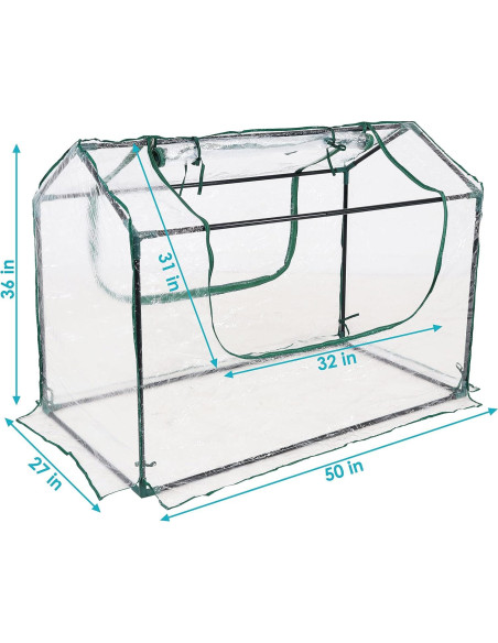 Invernadero portátil mini Sunnydaze 1.22m x 0.61m con 2 puertas Invernadero portátil mini Sunnydaze 1.22m x 0.61m con 2 puertas