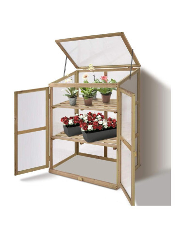 Invernadero Mini Portátil Happygrill de Madera 76.2x57.1x109.2 cm