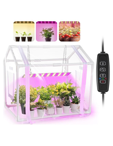 Invernadero Mini Meonum 60x40x50 cm con Luz LED 15W Regulable