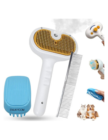 Cepillo de Vapor 4 en 1 ENUKYCOM para Gatos y Perros