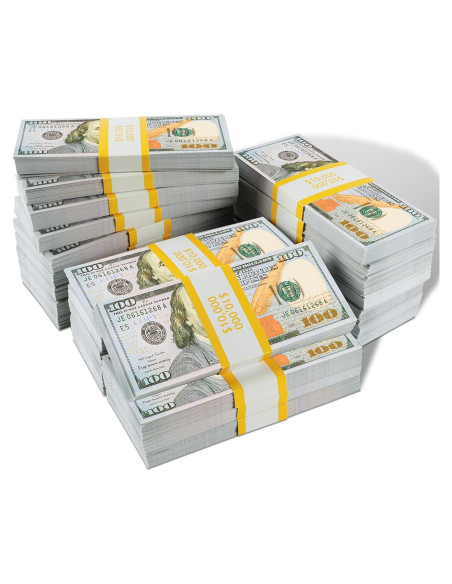 Dinero de Utilería QOFIDA 400 Pcs Juguete Educativo 3+ Dinero de Utilería QOFIDA 400 Pcs Juguete Educativo 3+