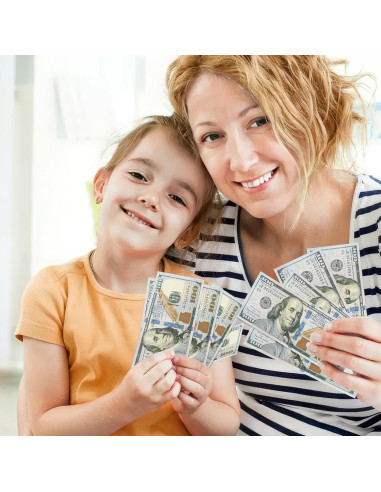 Dinero de Utilería QOFIDA 400 Pcs Juguete Educativo 3+