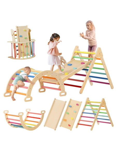 Conjunto de Escalada Montessori Tiny Land 7 en 1 Arcoíris Conjunto de Escalada Montessori Tiny Land 7 en 1 Arcoíris