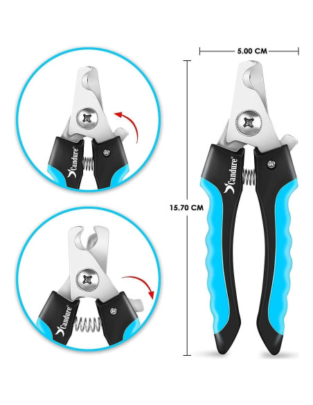 Cortauñas para Perros Candure con Guardián de Seguridad 15cm Cortauñas para Perros Candure con Guardián de Seguridad 15cm