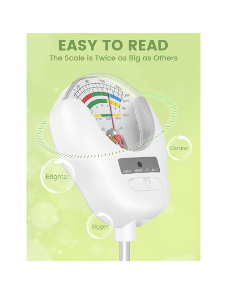 Kit de Prueba de Suelo 4-en-1 Landtouch - Medidor de pH, Humedad, Luz y Nutrientes Kit de Prueba de Suelo 4-en-1 Landtouch - Medidor de pH, Humedad, Luz y Nutrientes