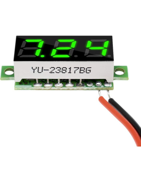 Medidor Digital de Voltaje CC 2.5-30V diymore 10pcs LED Verde Medidor Digital de Voltaje CC 2.5-30V diymore 10pcs LED Verde
