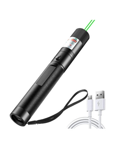Puntero Láser Verde Alta Potencia USB para Perros y Gatos